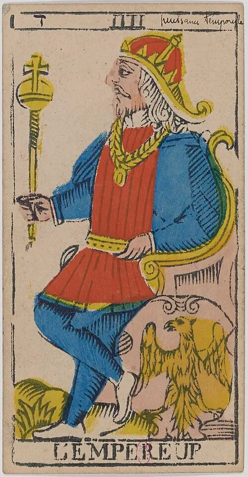 Der Herrscher · L’Empereur. Historische Camoin-Karte, um 1890–1900, nach dem Conver-Muster.