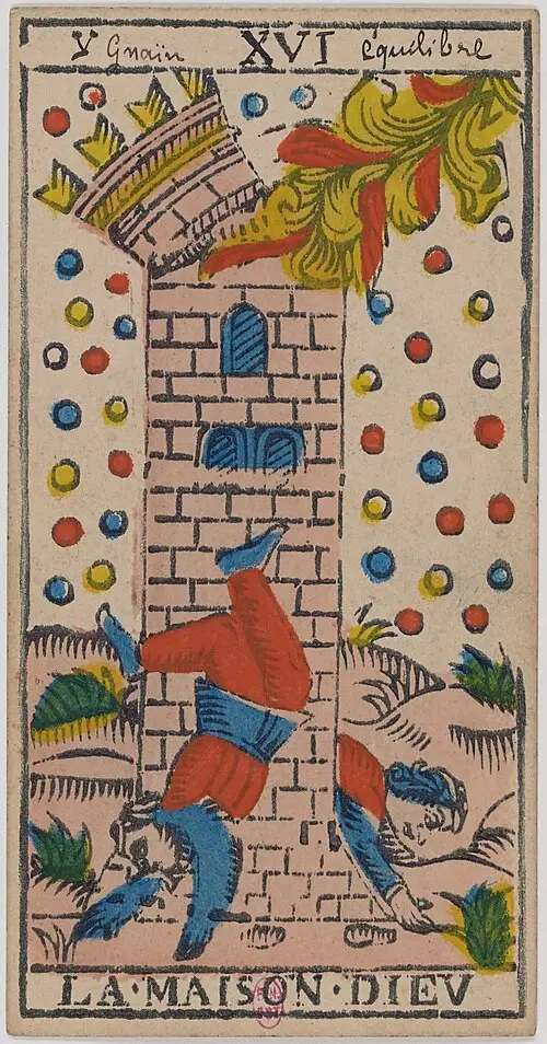 Das Haus Gottes · La Maison Dieu. Historische Camoin-Karte, um 1890–1900, nach dem Conver-Muster.
